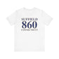 Suffield 860 Connecticut Unisex Jersey Short Sleeve T-Shirt