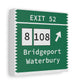 Vintage Merritt Parkway Exit 52 Sign Matte Canvas, Stretched, 1.25"