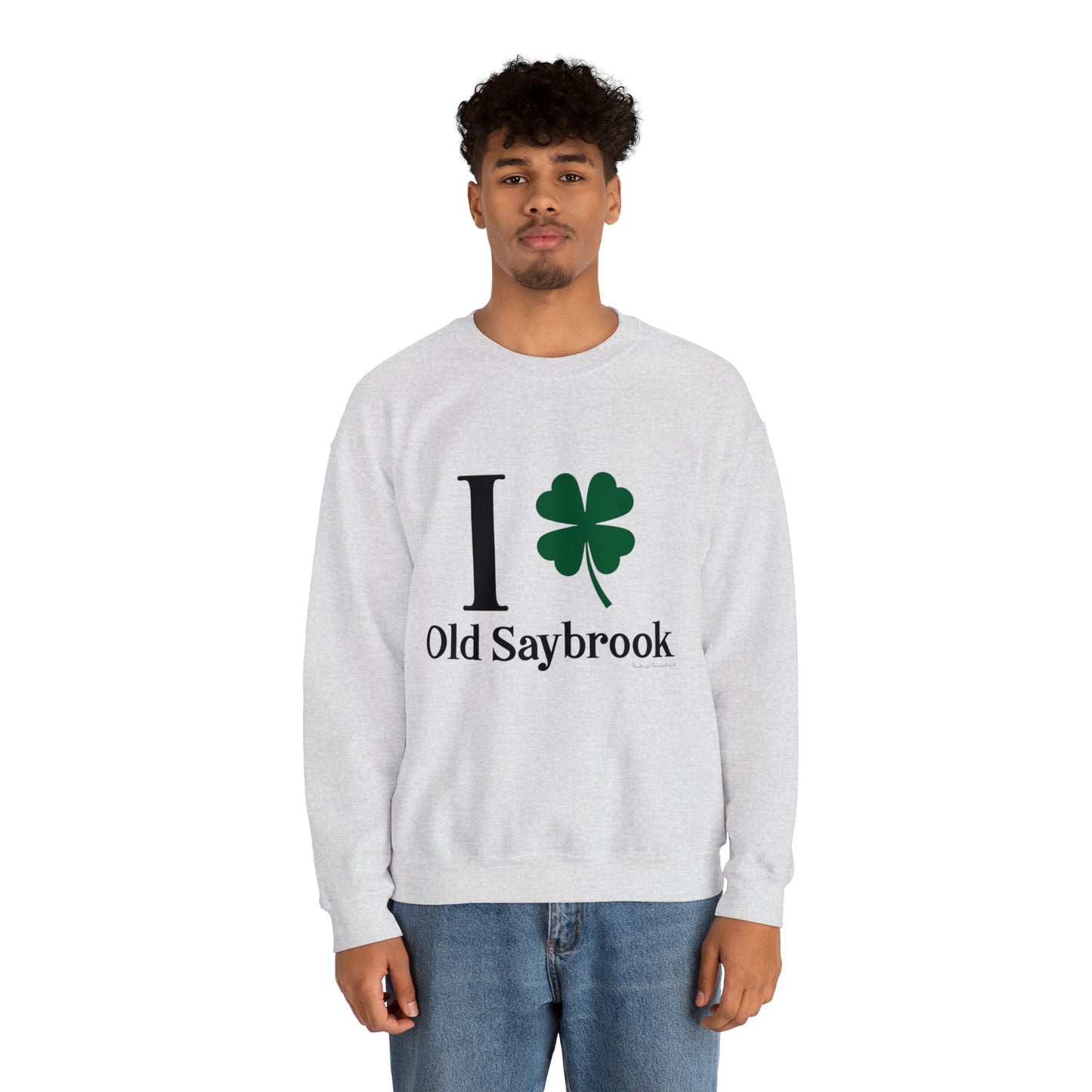 I Clover Old Saybrook Unisex Heavy Blend™ Crewneck Sweatshirt (black)