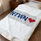 Newtown Love Velveteen Plush Blanket