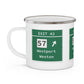 Vintage Merritt Parkway Exit 42 Sign Enamel Camping Mug