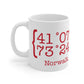 Norwalk Coordinates Mug 11oz