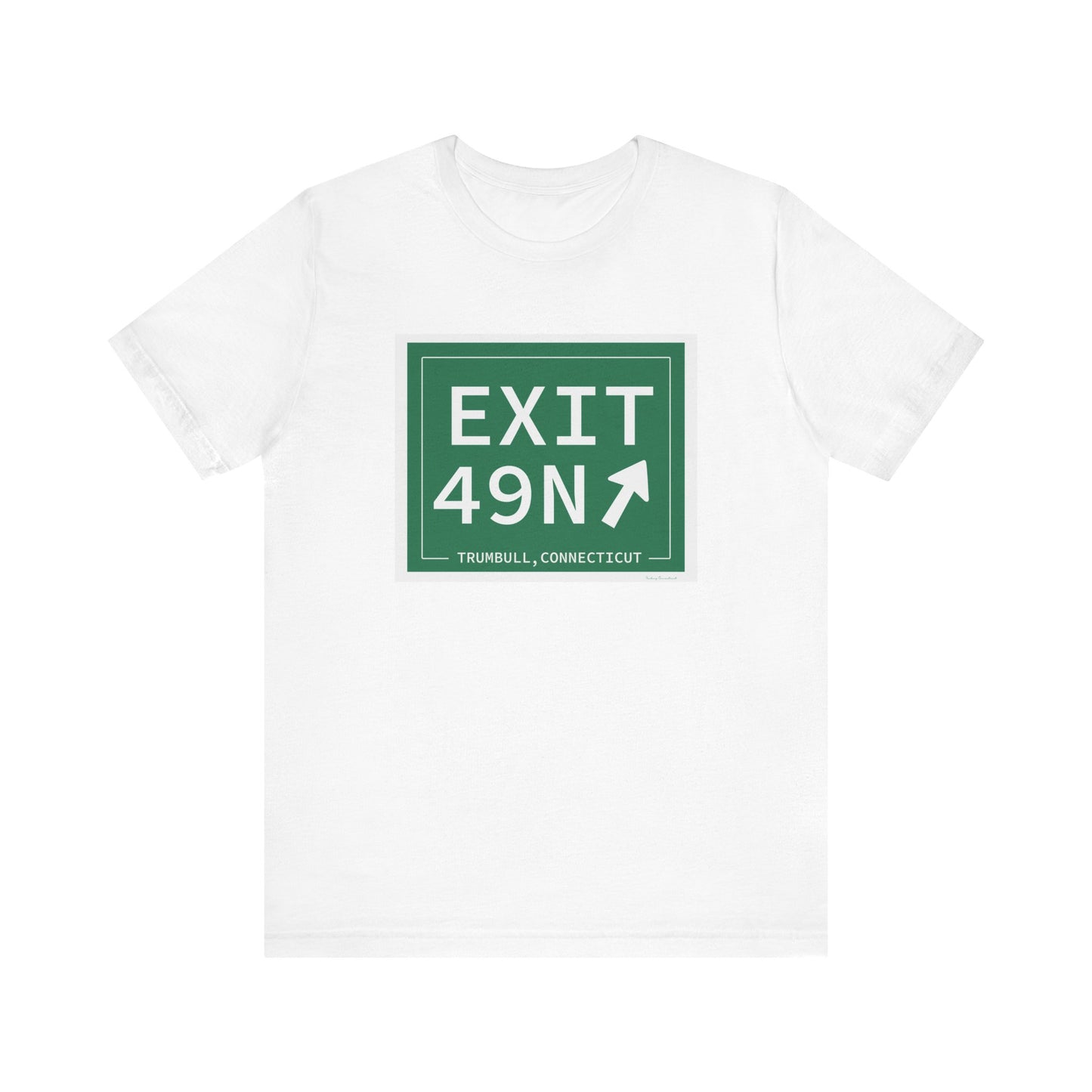 Vintage Exit 49N  Merritt Parkway Sign Unisex Jersey Short Sleeve T-Shirt