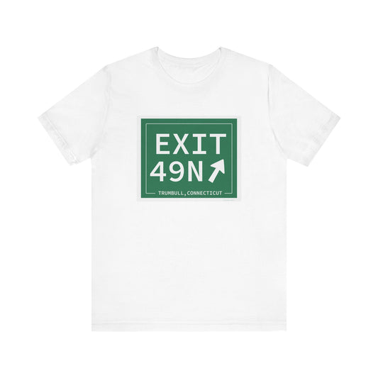 Vintage Exit 49N  Merritt Parkway Sign Unisex Jersey Short Sleeve T-Shirt