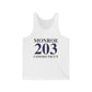 Monroe 203 Connecticut Unisex Jersey Tank