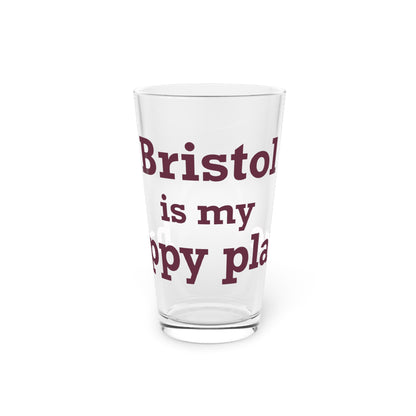 Bristol is My Happy Place Pint Glass, 16oz