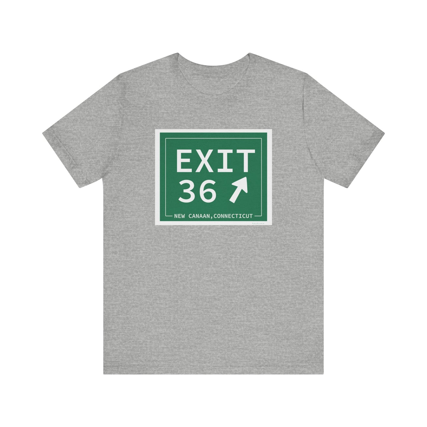 Vintage Exit 36 Merritt Parkway Sign Unisex Jersey Short Sleeve T-Shirt