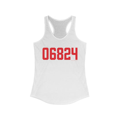 06824 Fairfield Connecticut Zip Code Women's Ideal Racerback Tank Top