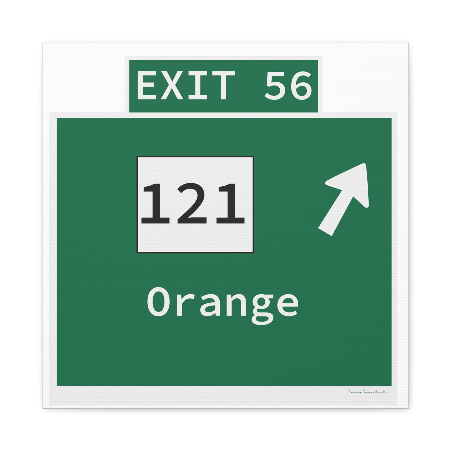 Vintage WCP Exit 56 Sign Matte Canvas, Stretched, 1.25"