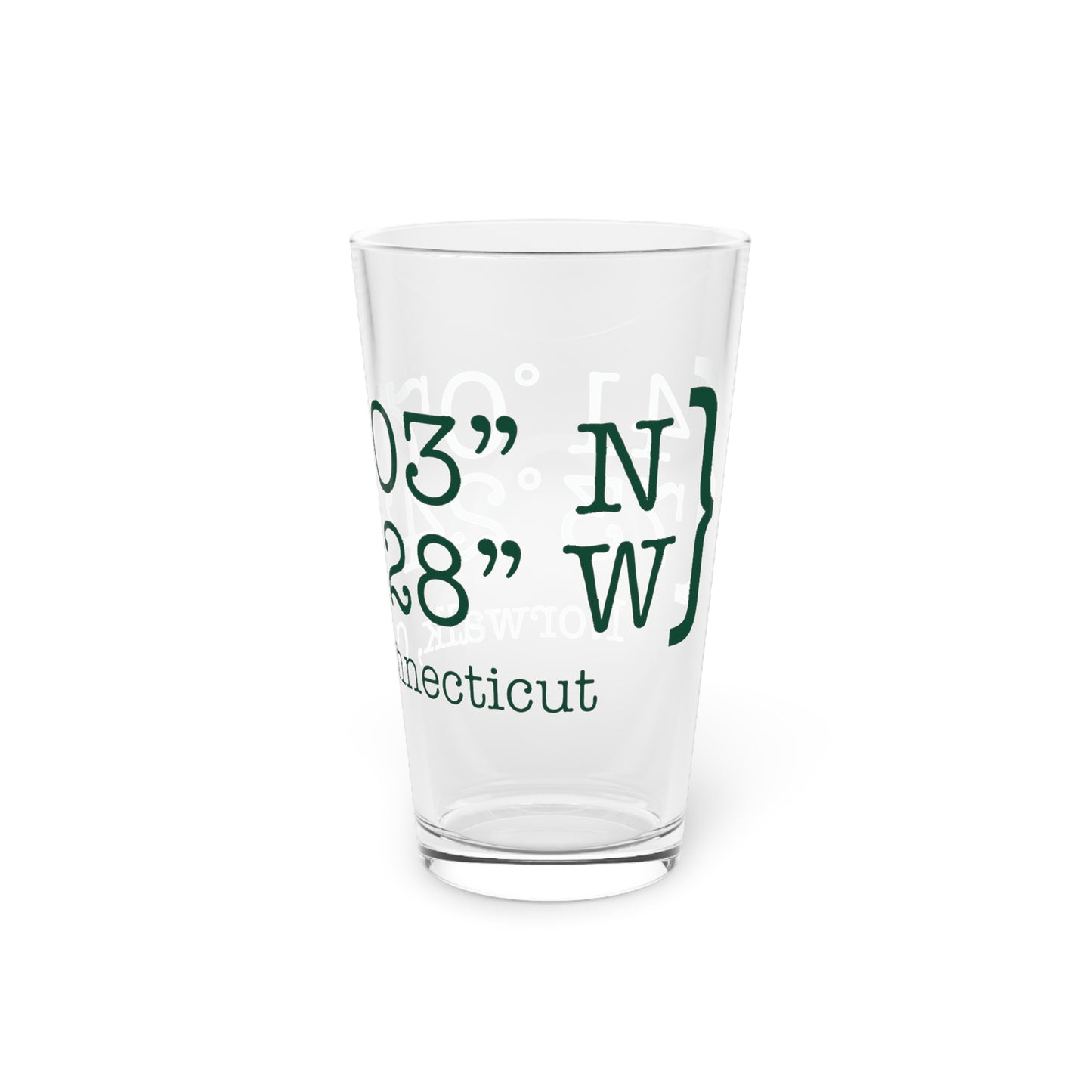 Norwalk Coordinates Pint Glass, 16oz