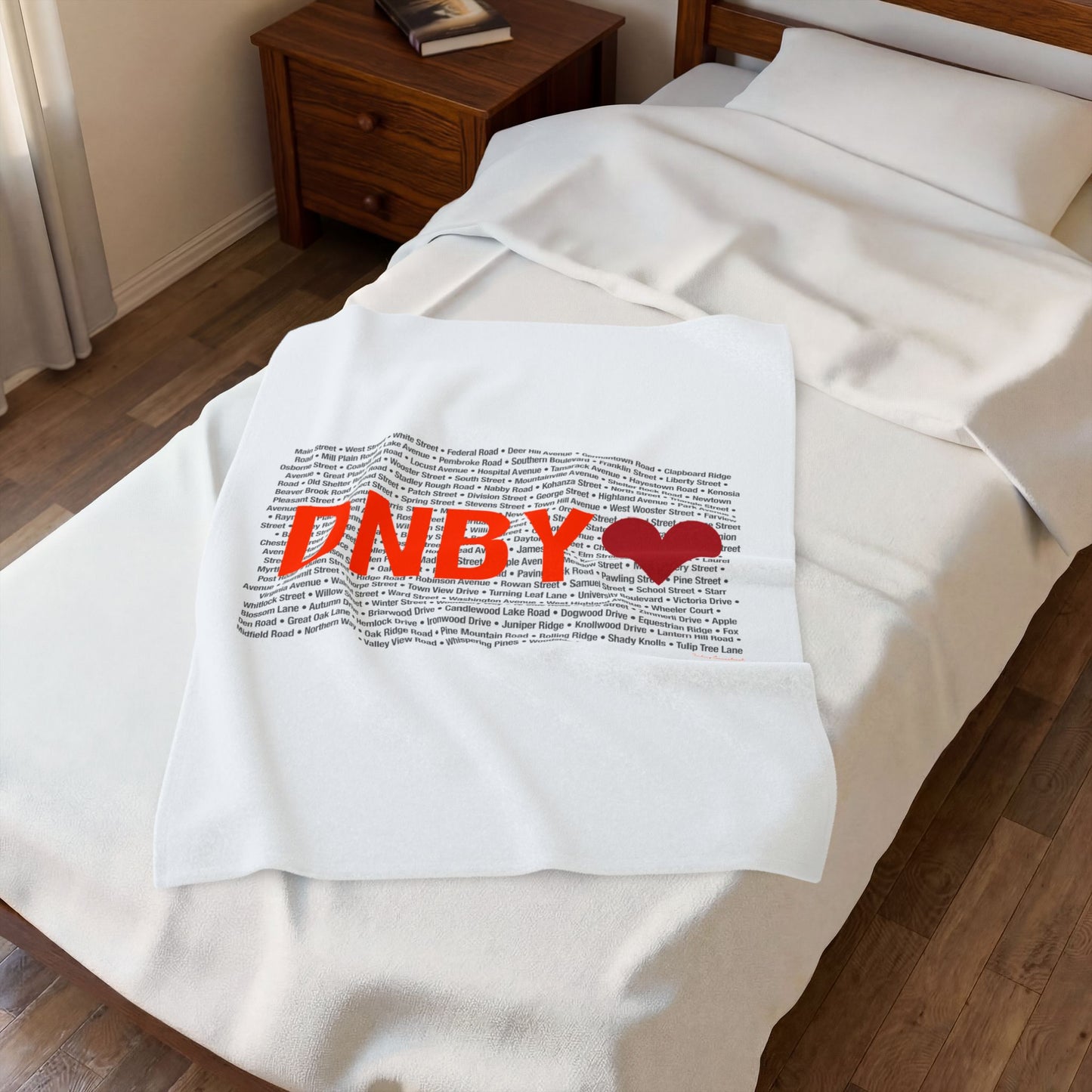 Danbury Love Velveteen Plush Blanket