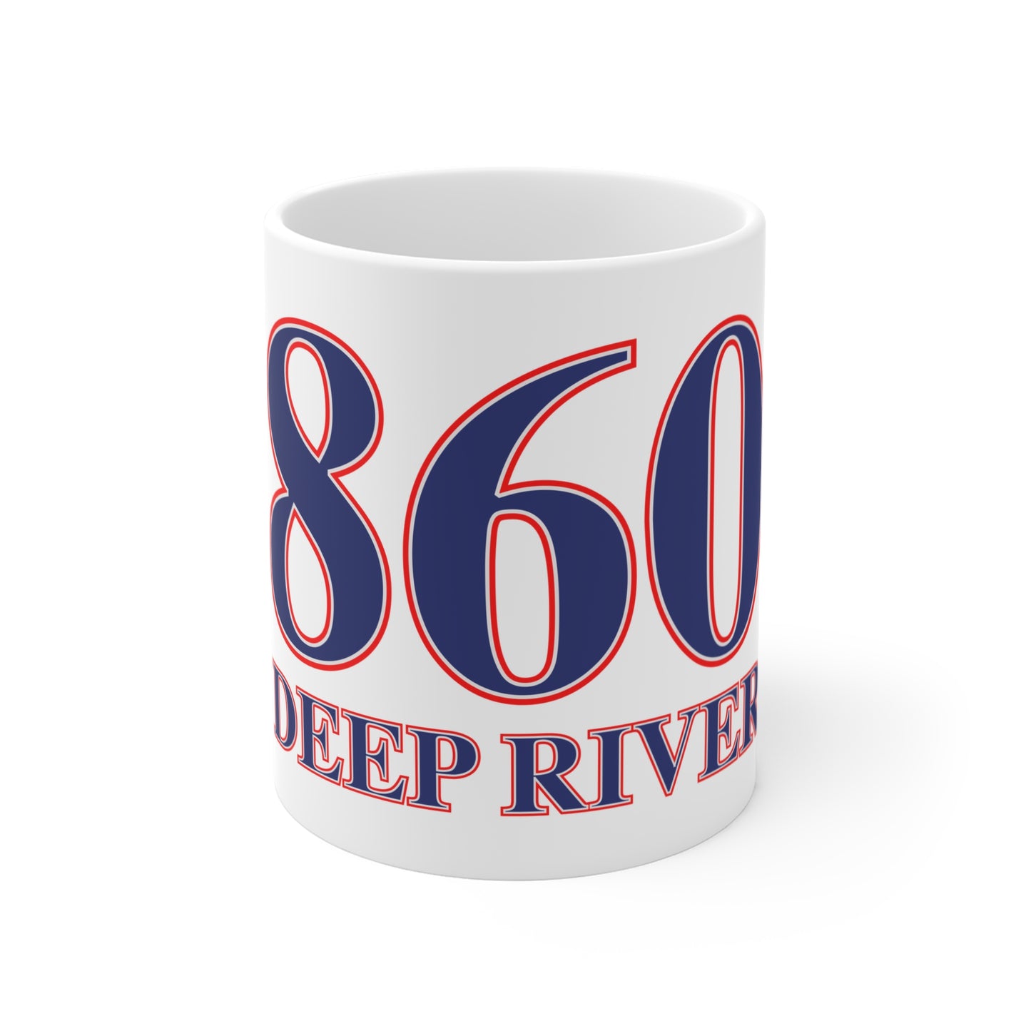 860 Deep River Red, White & Blue Mug 11oz