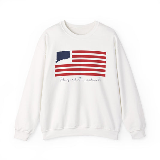 Stafford Connecticut Flag Unisex Heavy Blend™ Crewneck Sweatshirt