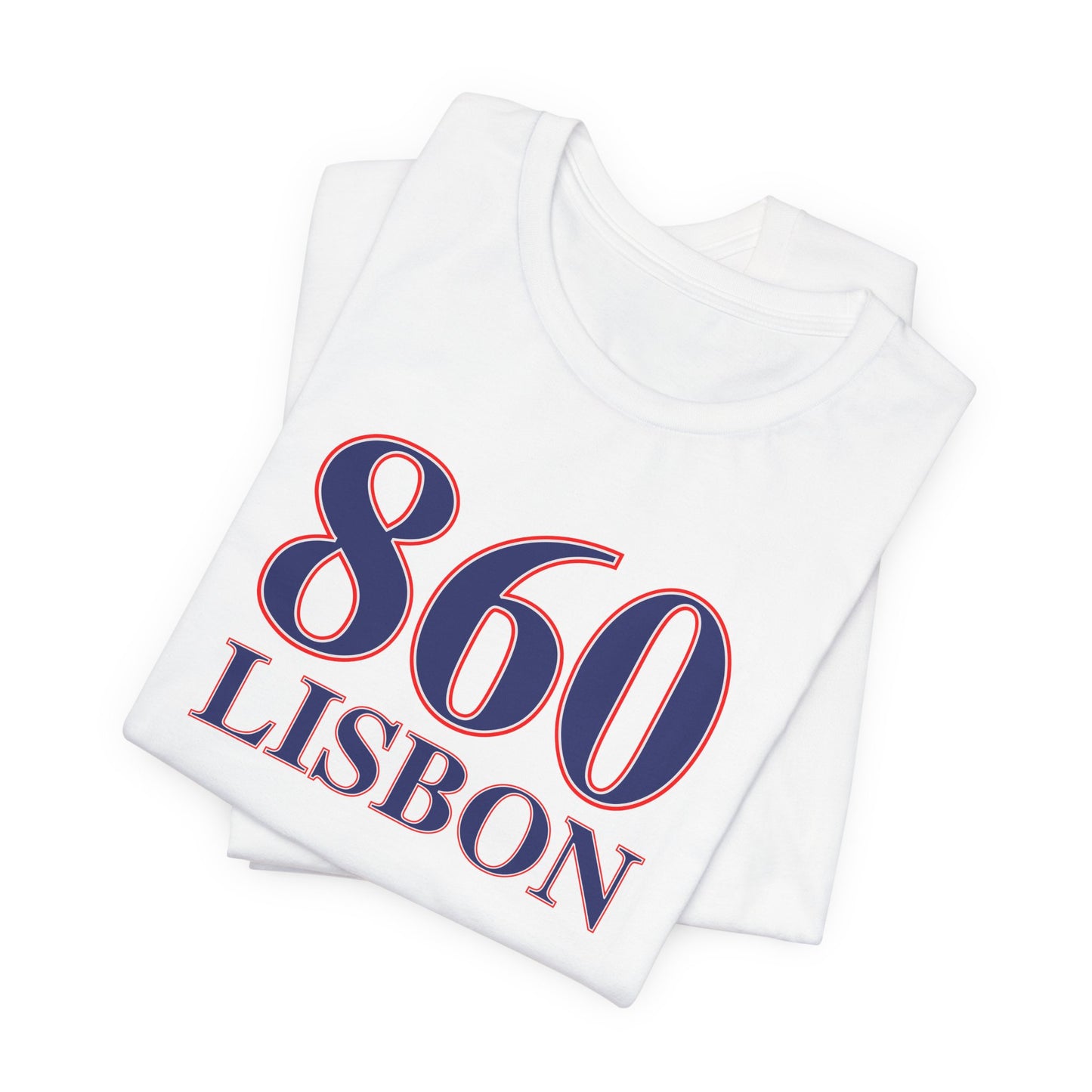 860 Lisbon Red White & Blue Unisex Jersey Short Sleeve T-Shirt