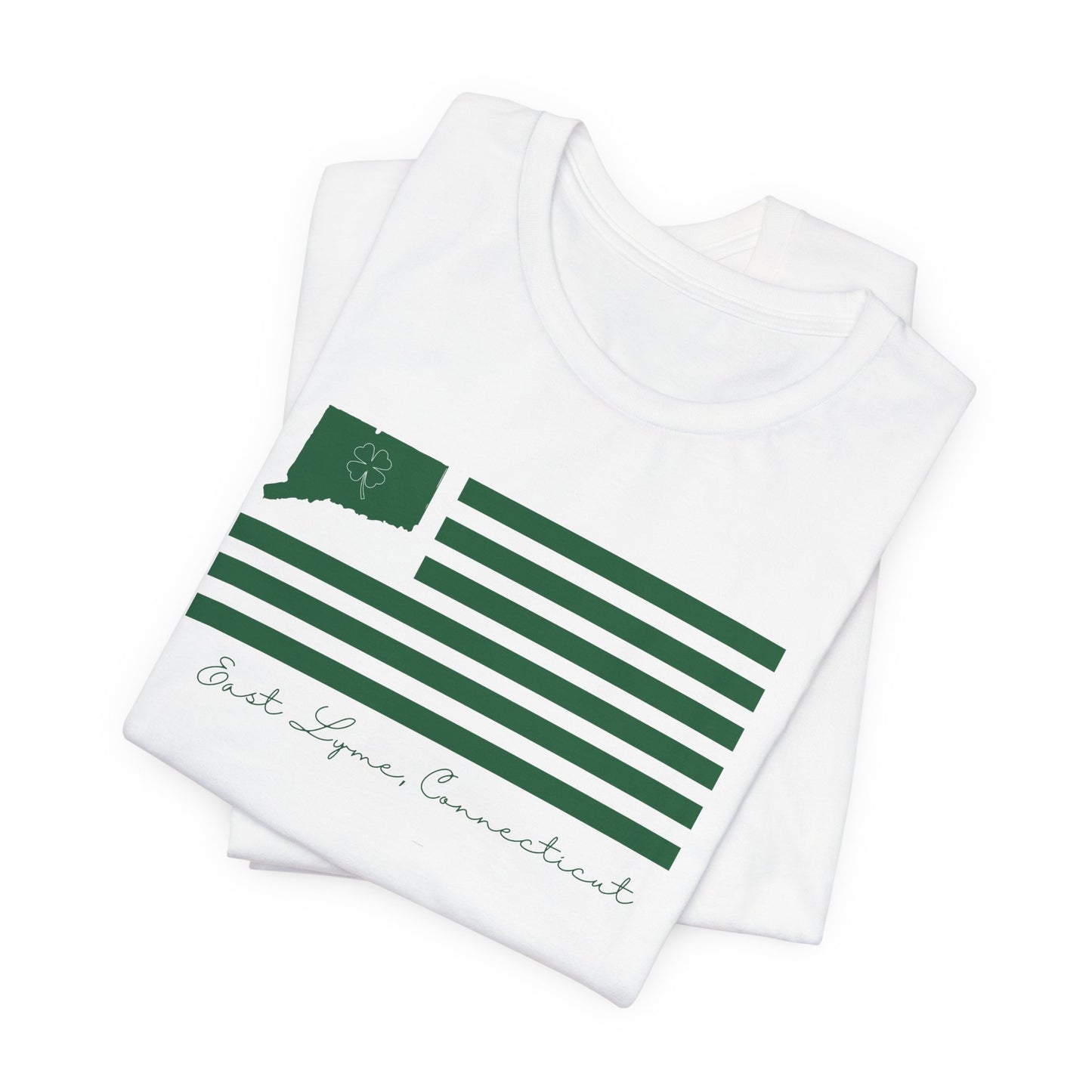 East Lyme Connecticut St Patrick’s Day Flag Unisex Jersey Short Sleeve Tee