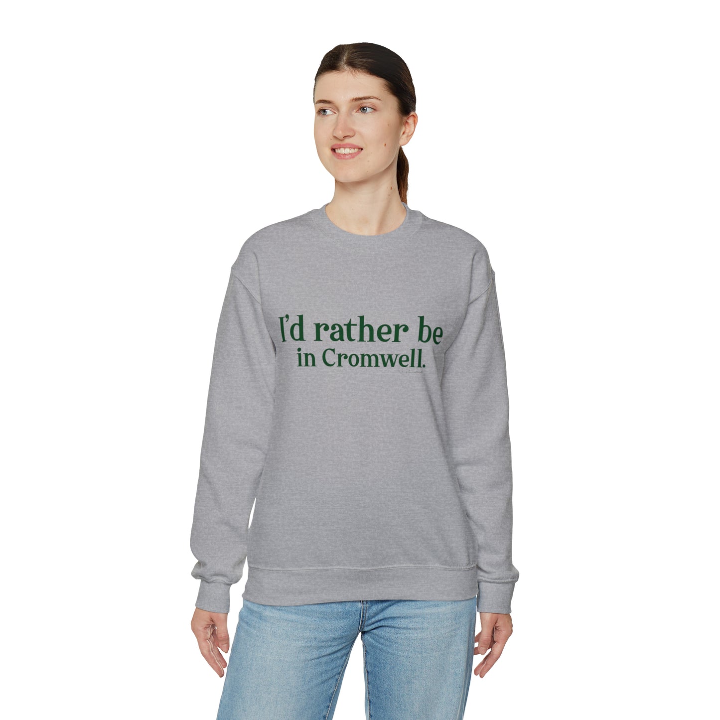 I'd rather be in Cromwell Unisex Heavy Blend™ Crewneck Sweatshirt (green)