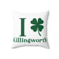 I Clover Killingworth Spun Polyester Square Pillow