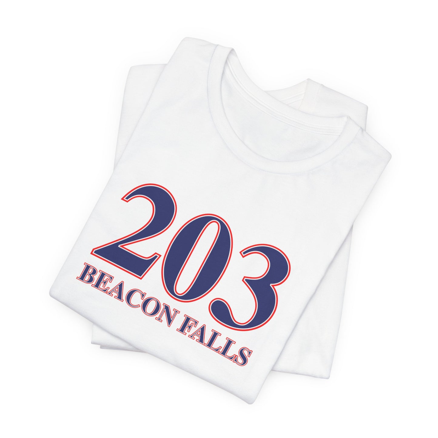 203 Beacon Falls Red White & Blue Unisex Jersey Short Sleeve T-Shirt