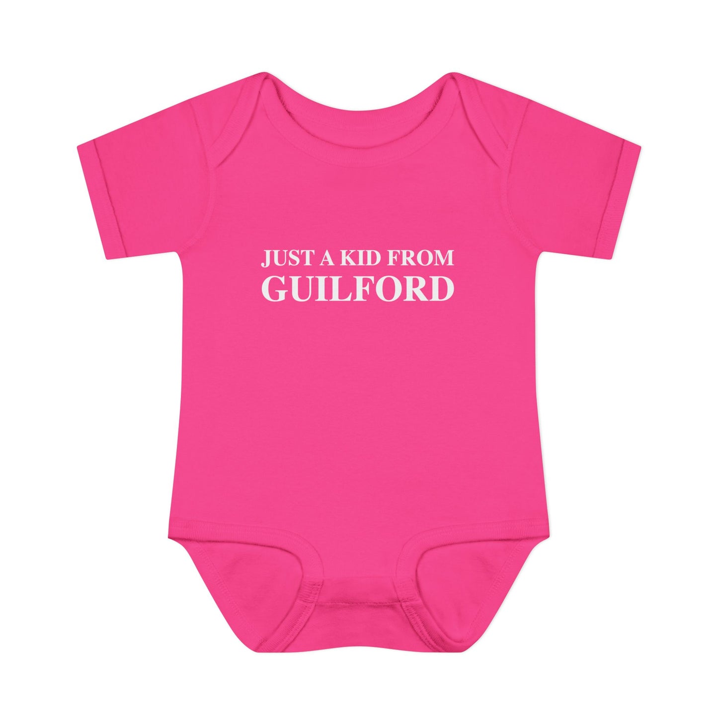 Just a kid from Guilford Infant Baby Rib Bodysuit