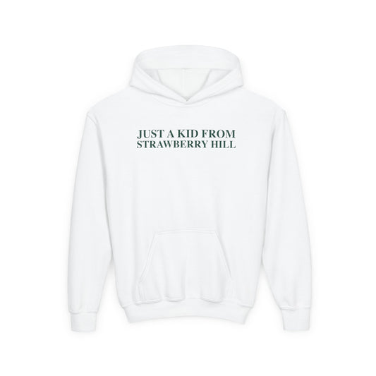 Just a kid from Strawberry Hill Youth Heavy Blend Hooded Sweatshirt