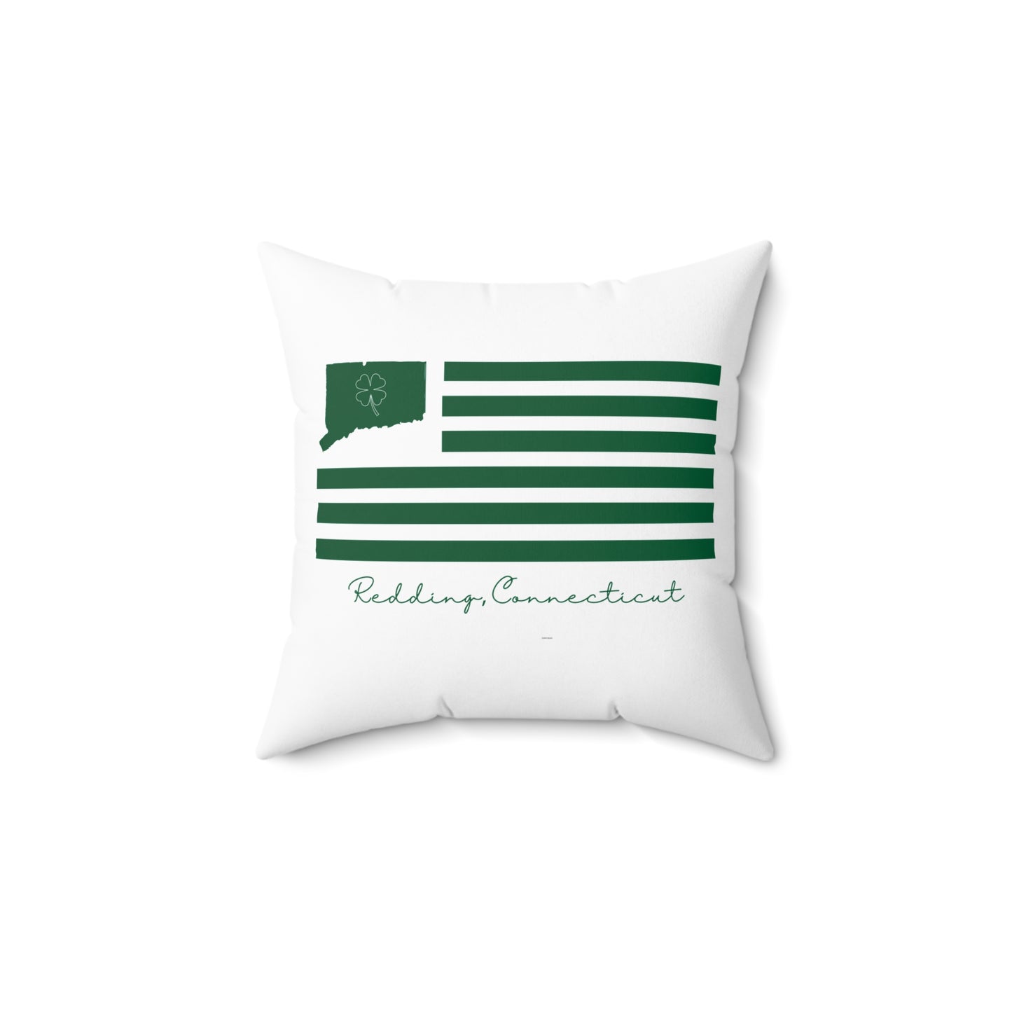 Redding Connecticut St Patrick’s Day Flag Spun Polyester Square Pillow