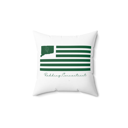 Redding Connecticut St Patrick’s Day Flag Spun Polyester Square Pillow