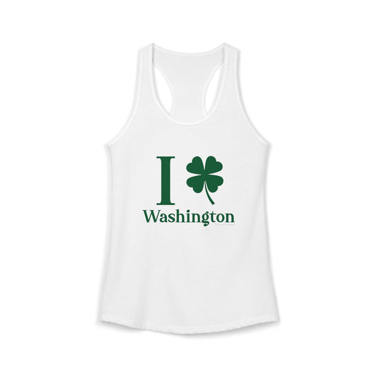 I Clover Washington Women's Ideal Racerback Tank Top