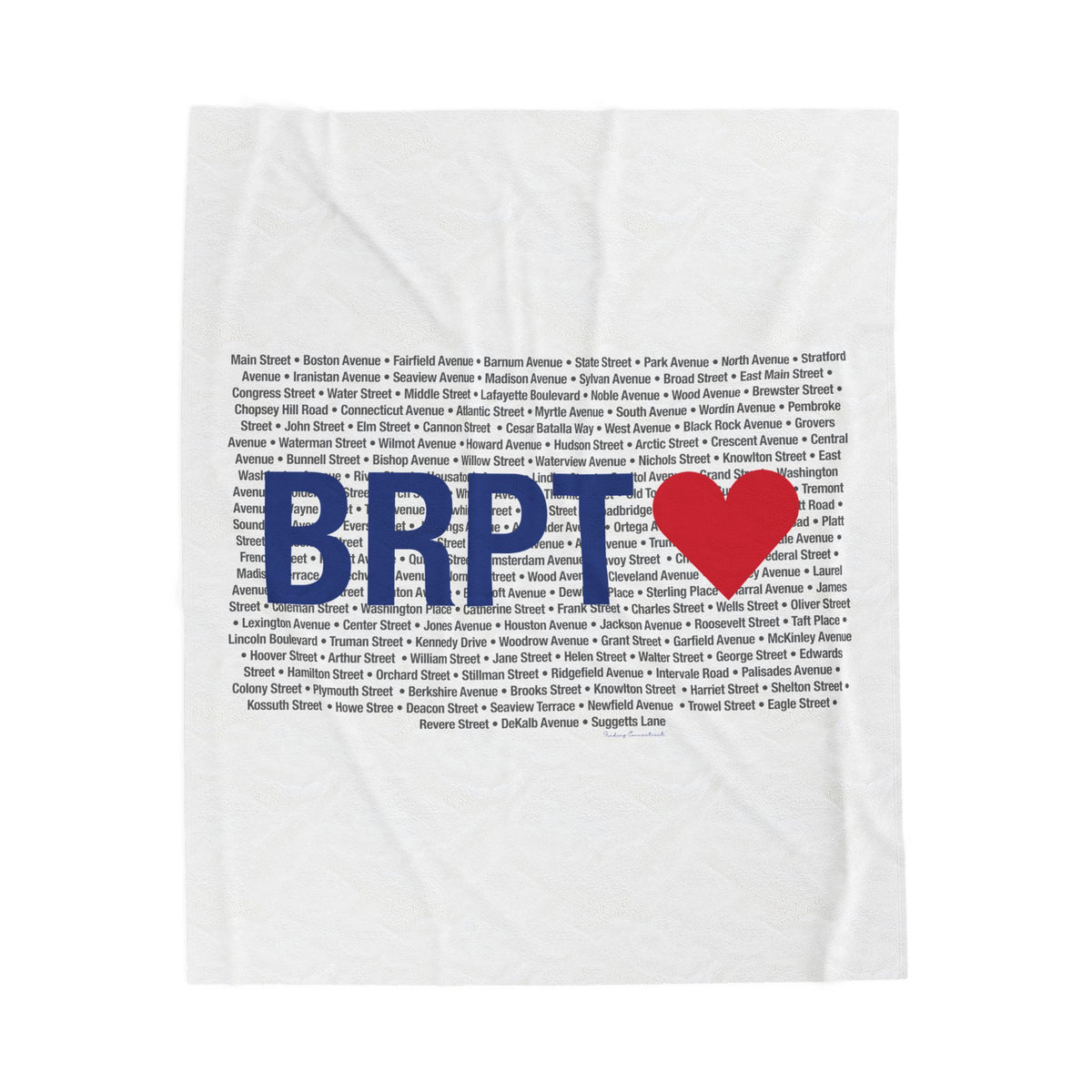 Bridgeport Love Velveteen Plush Blanket