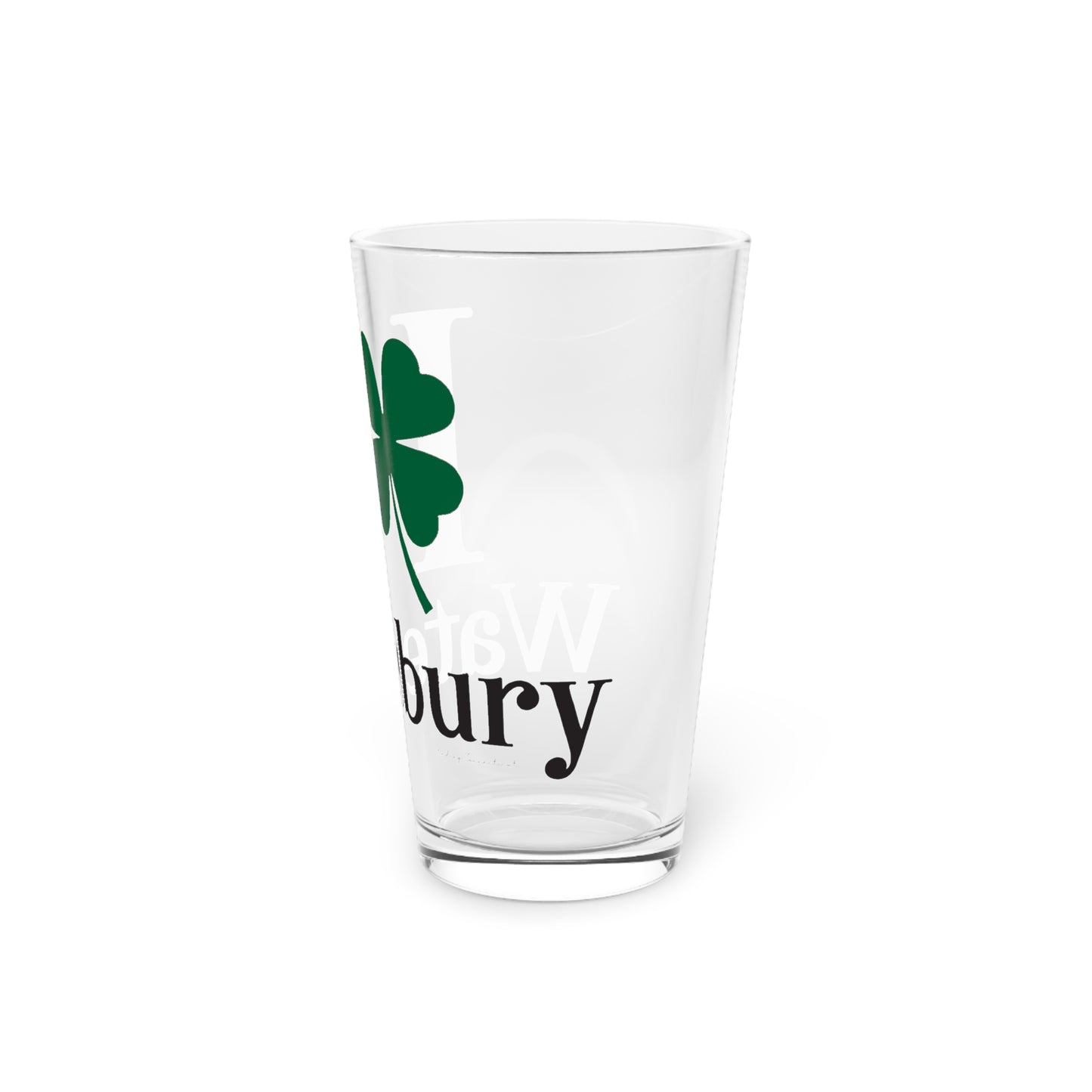 I Clover Waterbury Pint Glass, 16oz