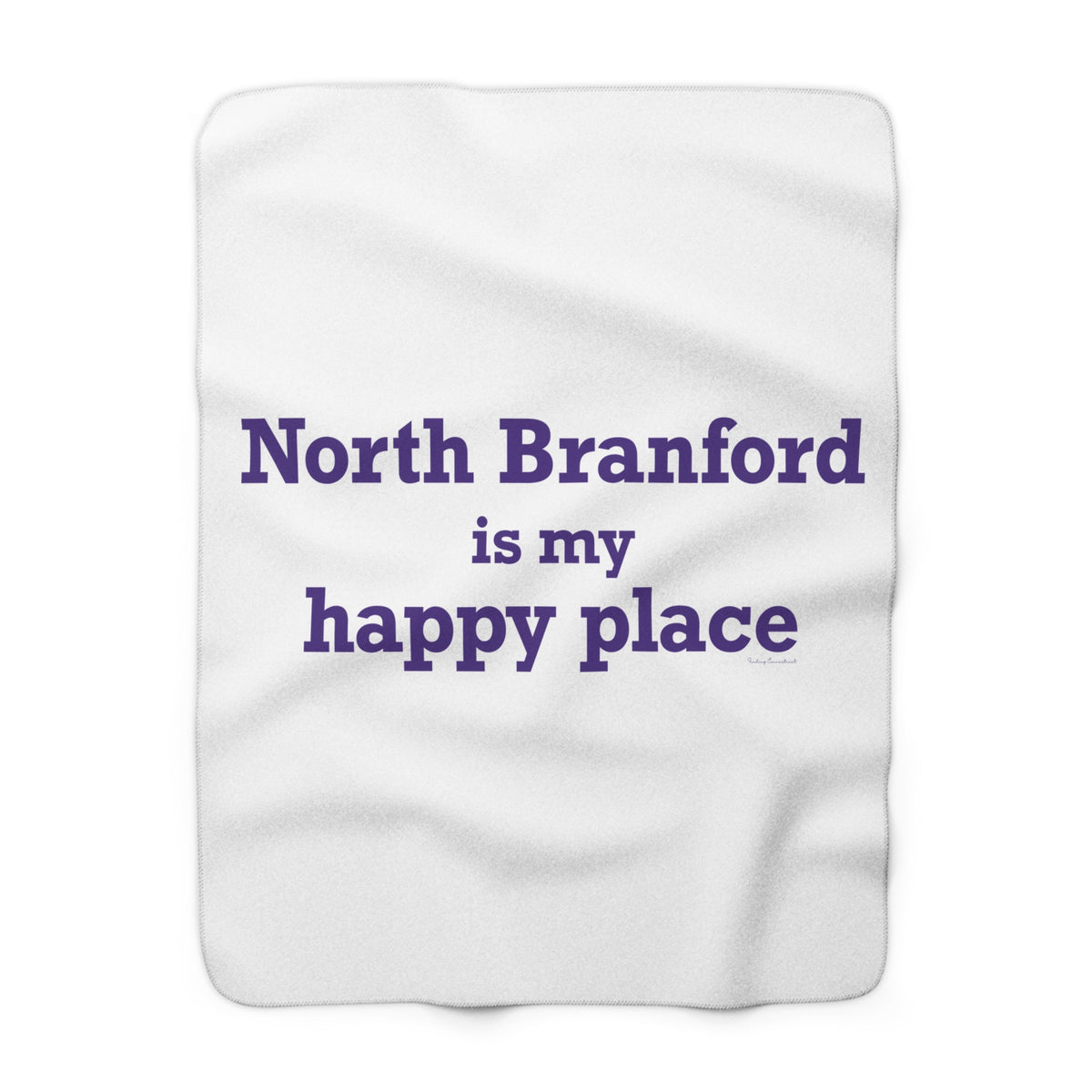 North Branford is My Happy Place Sherpa Fleece Blanket