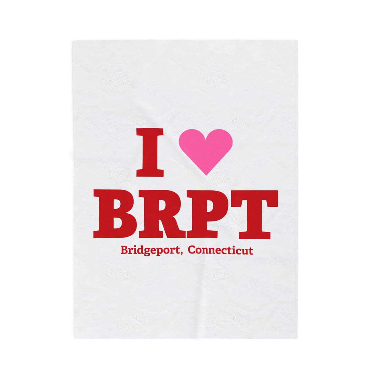 I Heart BRPT Velveteen Plush Blanket
