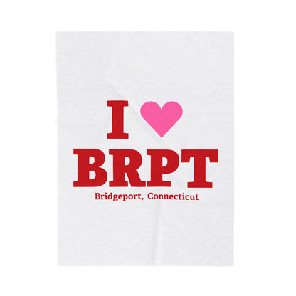 I Heart BRPT Velveteen Plush Blanket