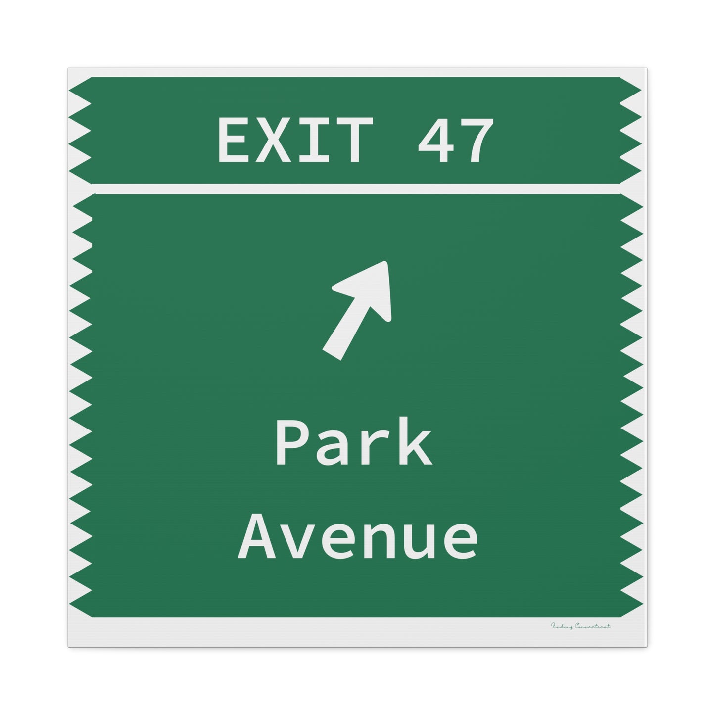 Vintage Merritt Parkway Exit 47 Sign Matte Canvas, Stretched, 1.25"