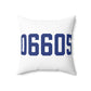 06605 Bridgeport Connecticut Zip Code Spun Polyester Square Pillow
