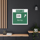 Vintage WCP Exit 58 Sign Matte Canvas, Stretched, 1.25"