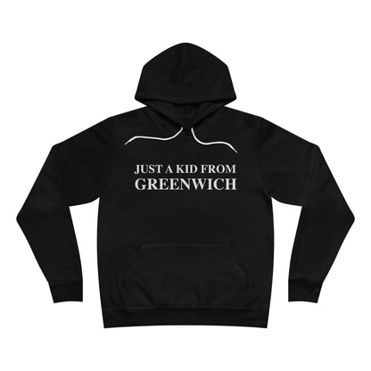 Just a kid from Greenwich Unisex Sponge Fleece Pullover Hoodie