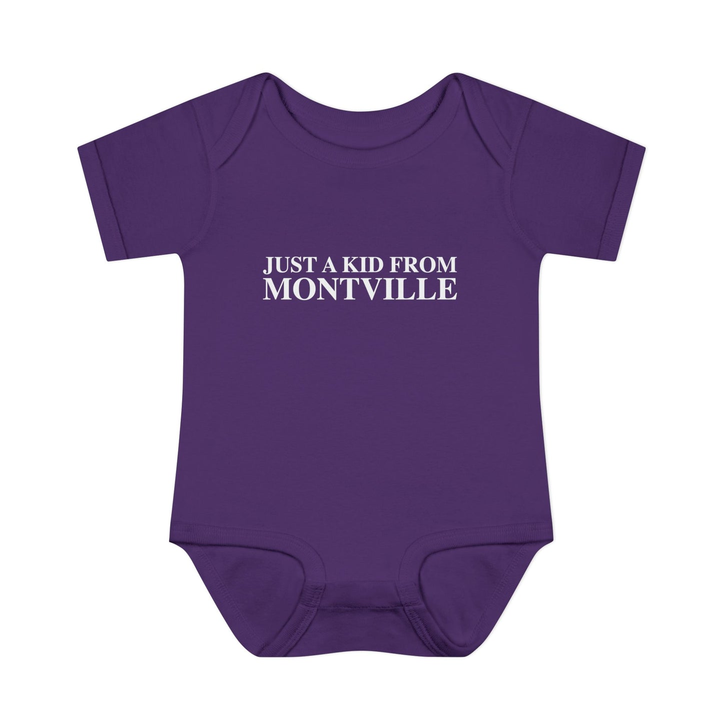 Just a kid from Montville Infant Baby Rib Bodysuit