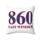 860 East Windsor Red, White & Blue Spun Polyester Square Pillow