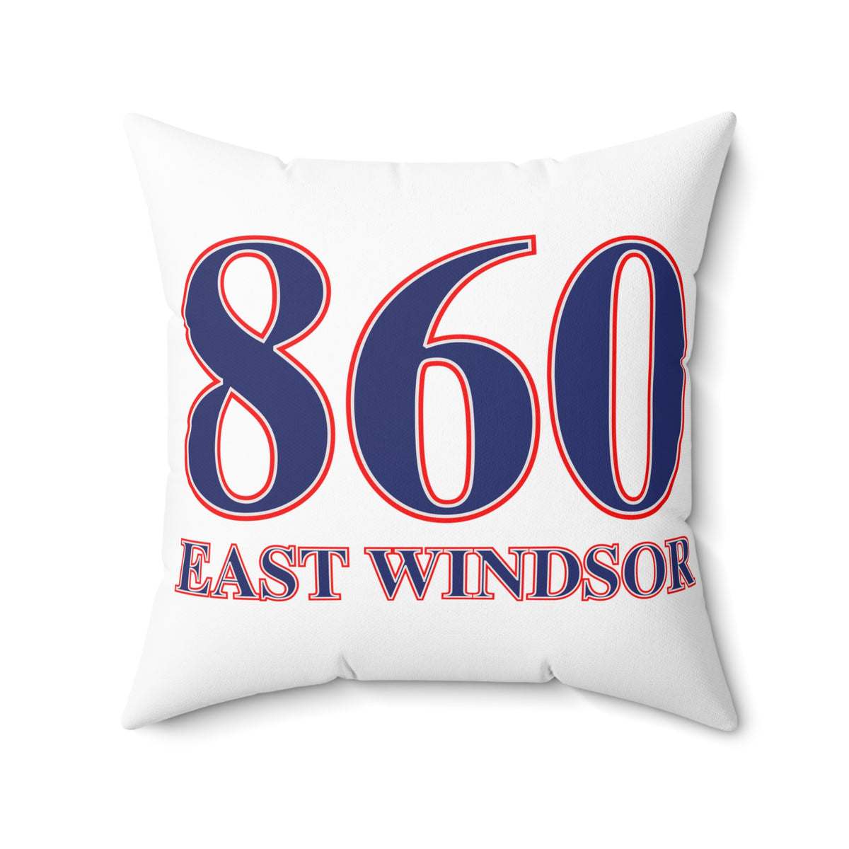 860 East Windsor Red, White & Blue Spun Polyester Square Pillow