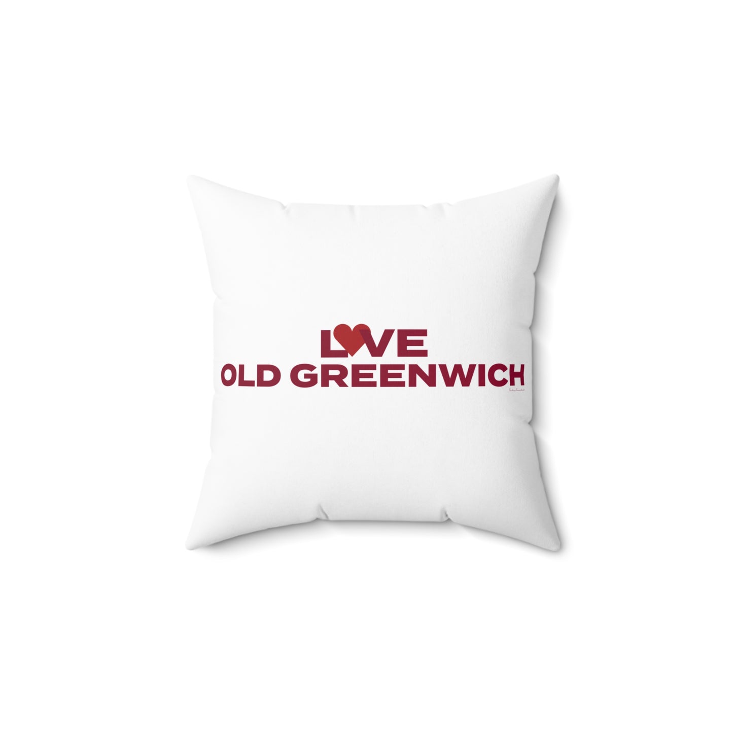 Love Old Greenwich Spun Polyester Square Pillow