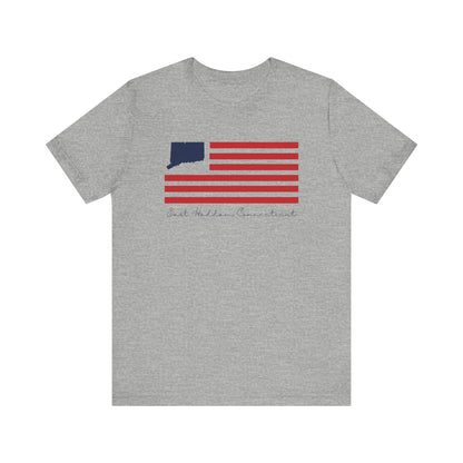 East Haddam Connecticut Flag Unisex Jersey Short Sleeve T-Shirt