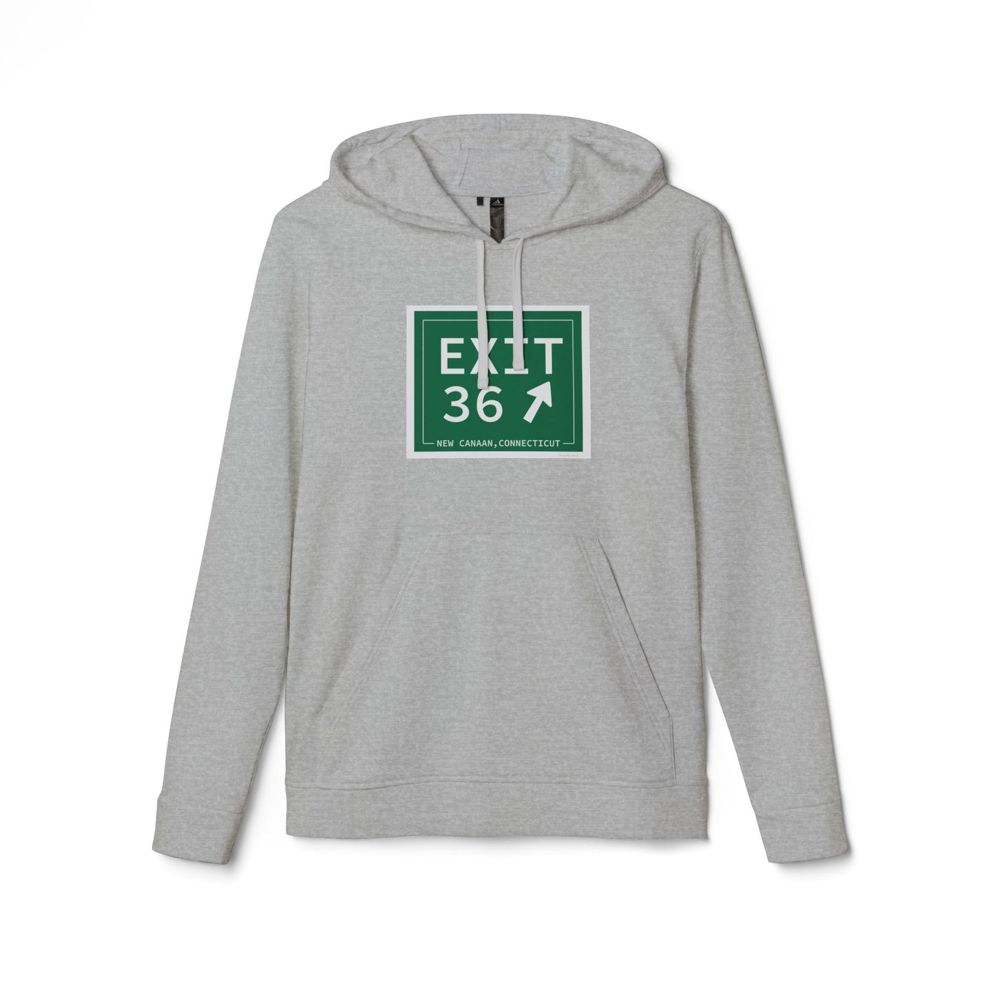 Vintage Exit 36 Merritt Parkway Sign adidas Unisex Fleece Hoodie