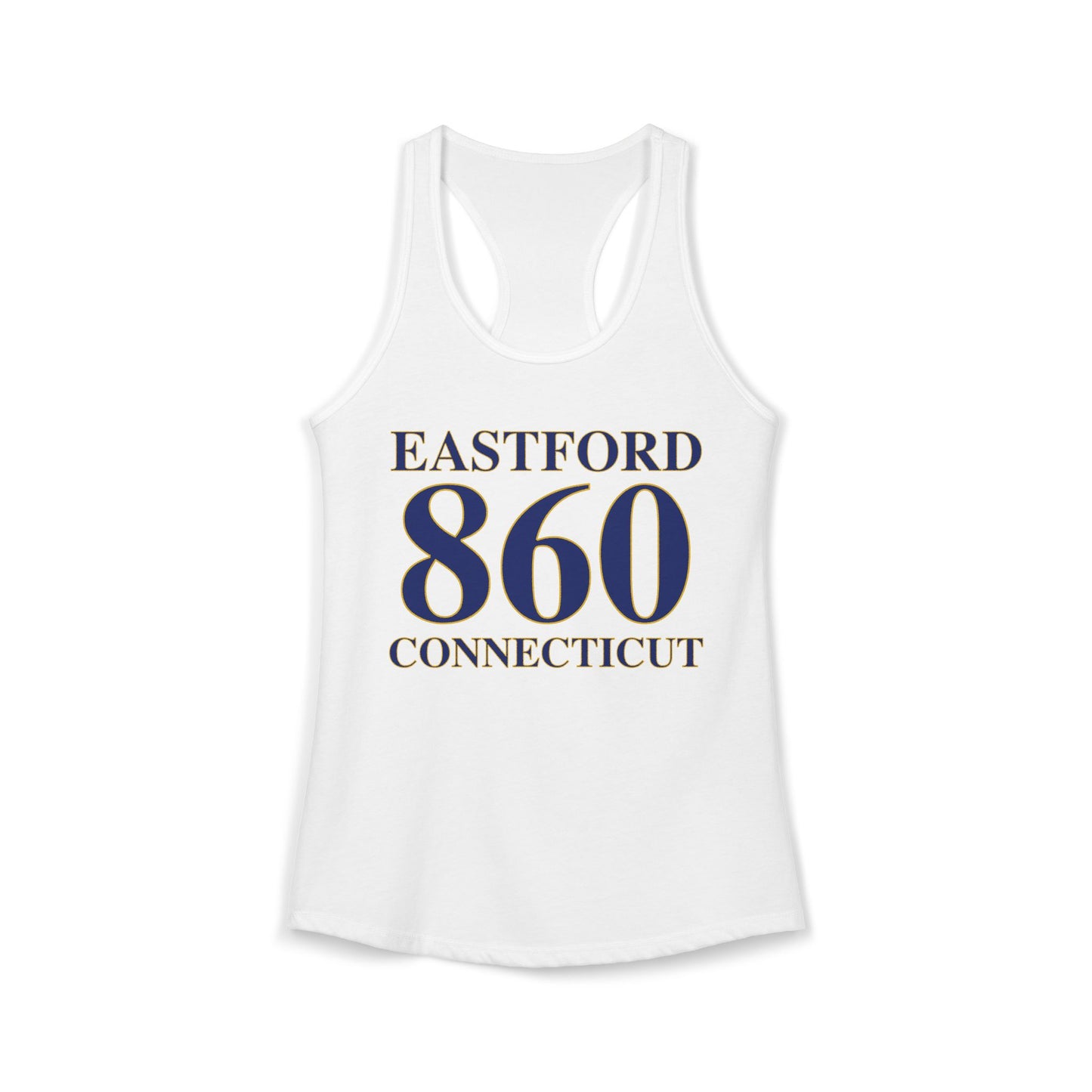 Eastford 860 Connecticut Women's Ideal Racerback Tank Top