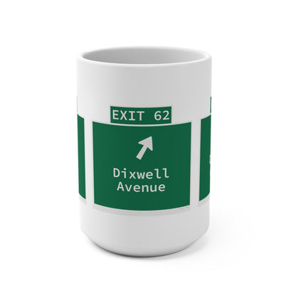 Vintage WCP Exit 62 Sign Mug 15oz