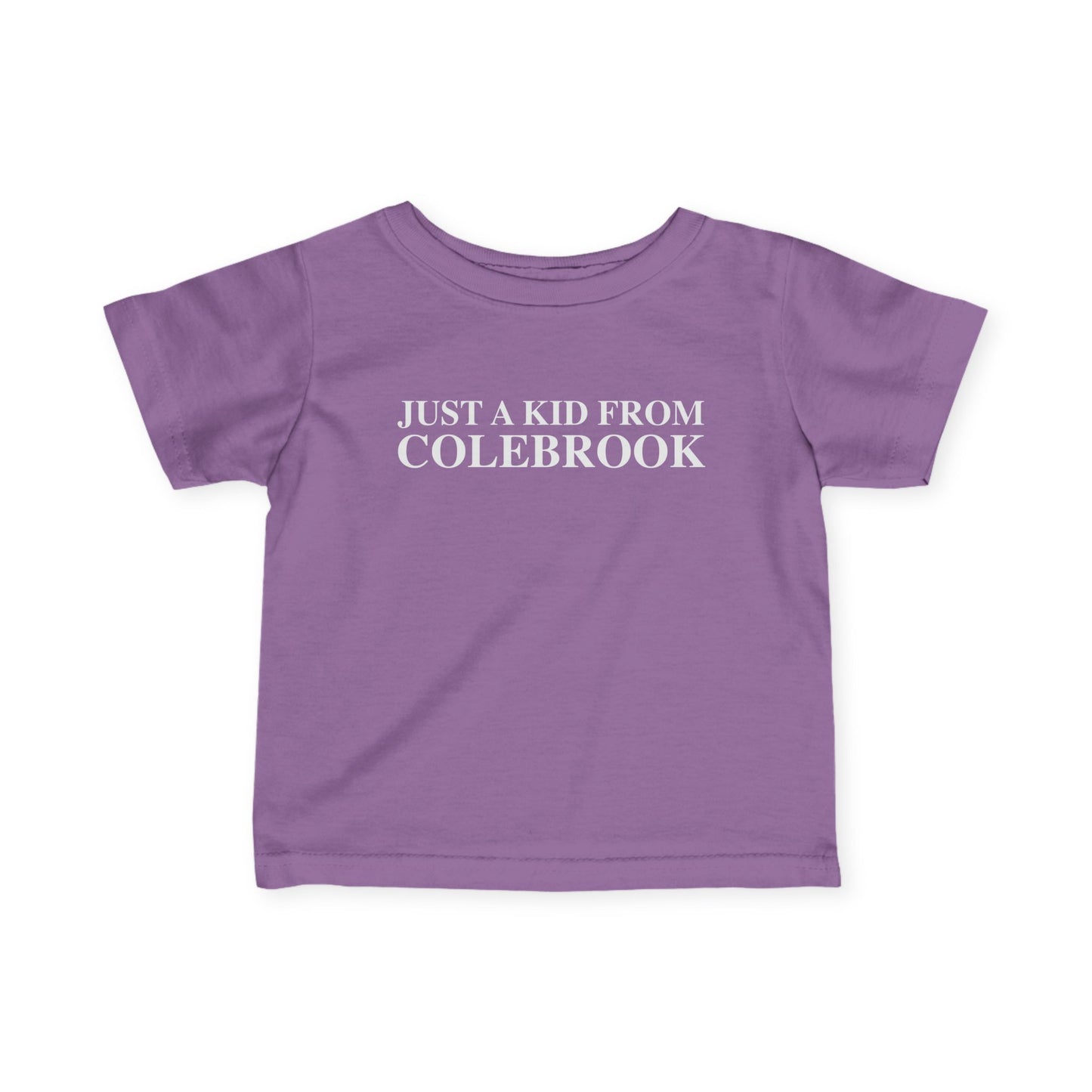 Just a kid from Colebrook Infant Fine Jersey T-Shirt