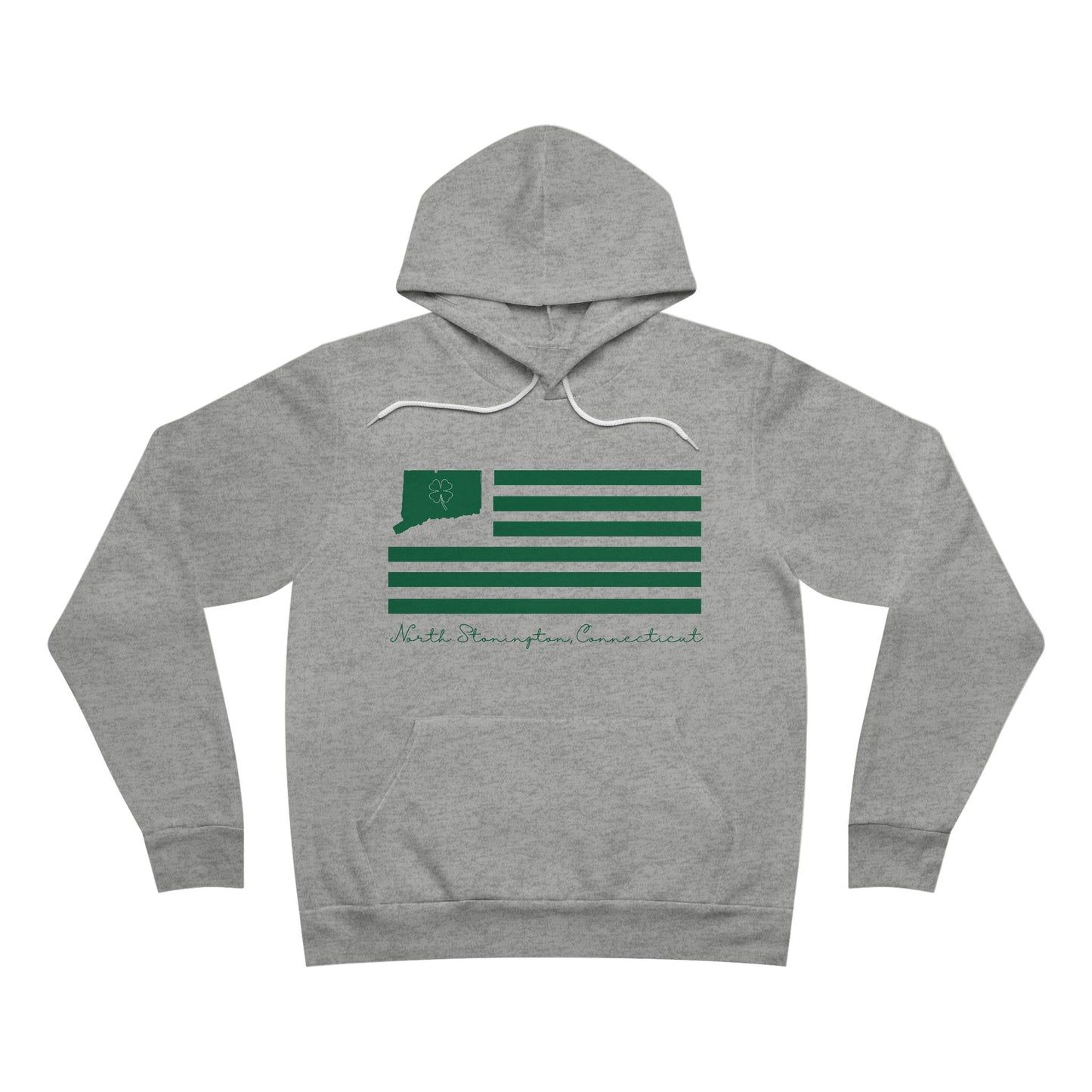 North Stonington Connecticut St. Patrick’s Day Flag Unisex Sponge Fleece Pullover Hoodie