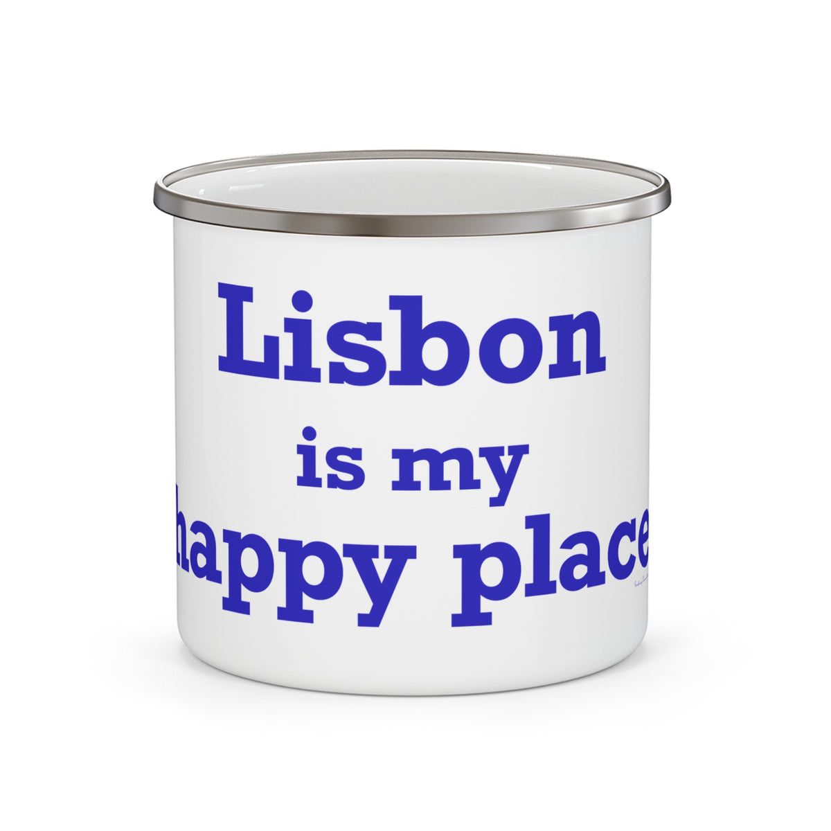 Lisbon is My Happy Place Enamel Camping Mug