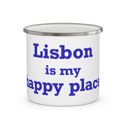Lisbon is My Happy Place Enamel Camping Mug