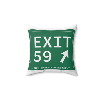 Vintage Exit 59 WCP Sign Spun Polyester Square Pillow