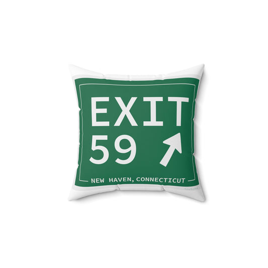 Vintage Exit 59 WCP Sign Spun Polyester Square Pillow